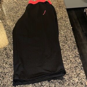 Reebok breast cancer awareness Black and pink capris